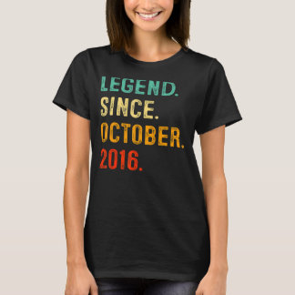 Legend Since October 2016 6th Birthday 6 Years Ol T-Shirt