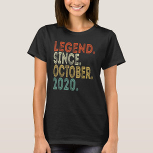 Legend Since October 2020 2 Years Old 2nd Birthday T-Shirt