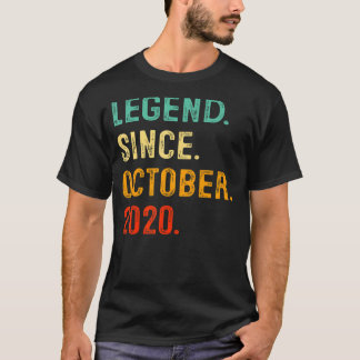 Legend Since October 2020 2nd Birthday 2 Years Ol T-Shirt