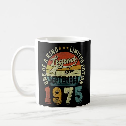 Legend Since September 1975 47 Years Old 47th Birt Coffee Mug