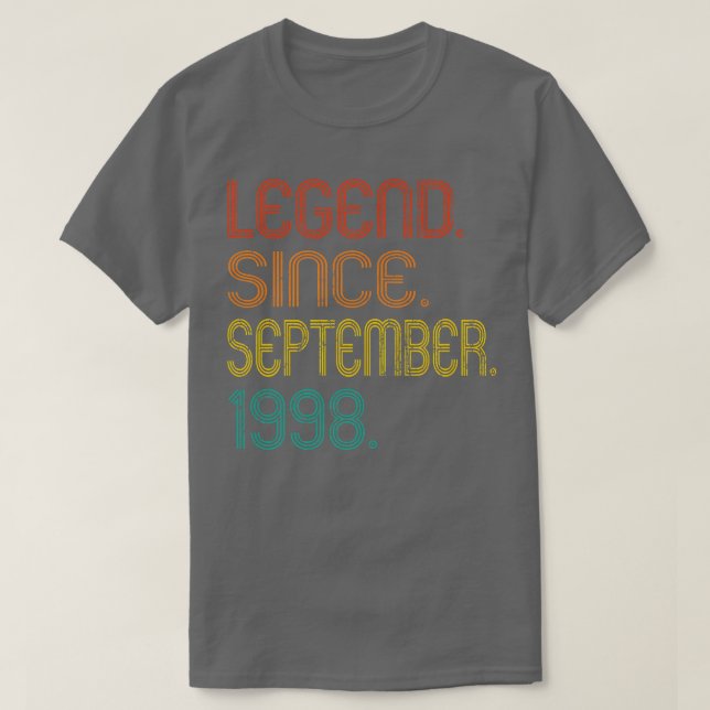 Legend Since September 1998 24 Years Old Gifts 24t T-Shirt (Design Front)