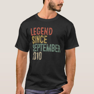 Legend Since September 2010 10Th Birthday Gift 10 T-Shirt