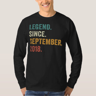 Legend Since September 2018 4th Birthday 4 Year O T-Shirt