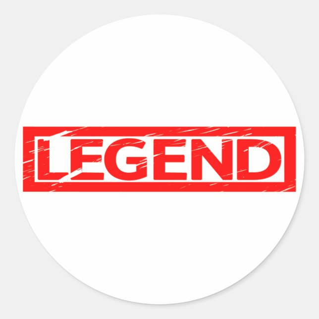 Legend Stamp Classic Round Sticker (Front)