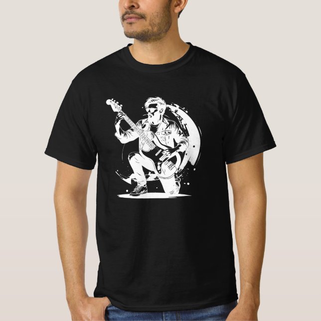 Legend Symbol of Rock and Roll Bass player SVG T-Shirt (Front)
