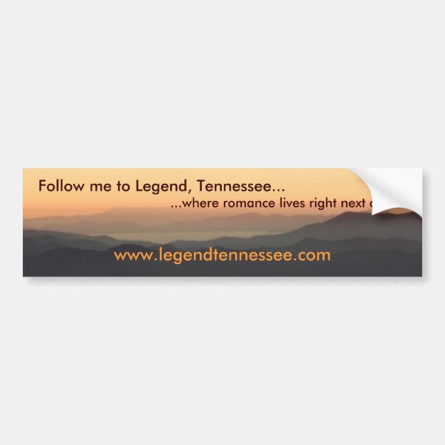 Legend, Tennessee Bumper Sticker II (Front)