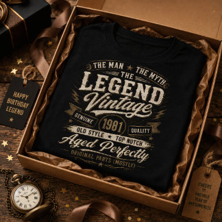 Legend Vintage 1981 Aged to Perfectly 45th Bday T-Shirt