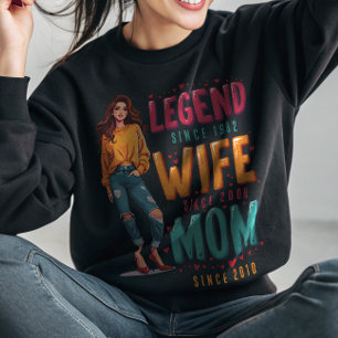 Legend Wife Mom Personalized Custom Sweatshirt