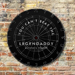 Legendaddy for Legendary Dads fun minimalist  Dart Board<br><div class="desc">Custom dartboard,  for the legendary dad who loves to play and win this game! Ideal gift for Father’s Day or birthday. This is an amazing gift dad would love and enjoy! Personalize with your own text and name,  make it special for your Legendaddy!</div>