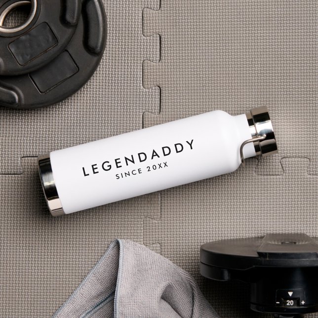 Legendaddy for Legendary Dads simple minimalist  Water Bottle (Creator Uploaded)