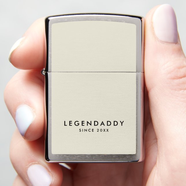 Legendaddy for Legendary Dads simple minimalist  Zippo Lighter (In Hand)