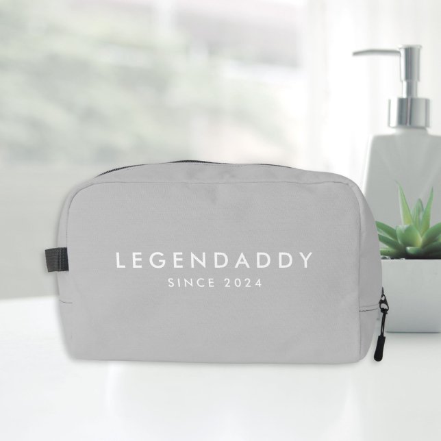 Legendaddy since for Legendary Dads minimalist  Dopp Kit (toiletry bag for dad )