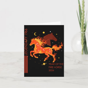 Legendary 1966 fire horse 60th birthday 2026 retro card