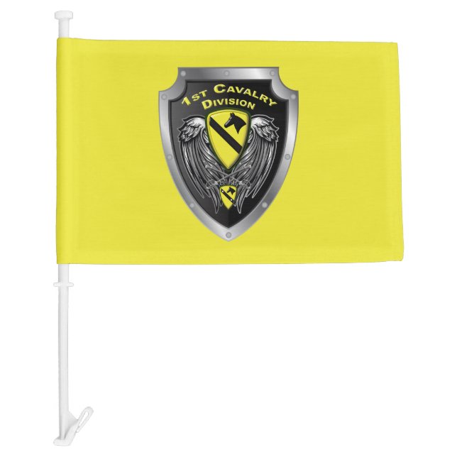 Legendary 1st Cavalry Division Car Flag (Front)