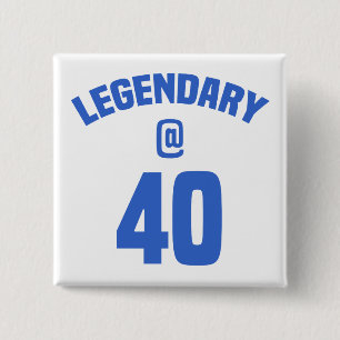 Legendary 40th Birthday Button
