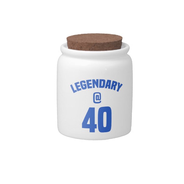 Legendary 40th Birthday Candy Jar (Front)