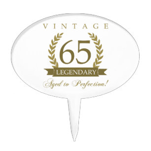 Legendary 65th Birthday Cake Topper