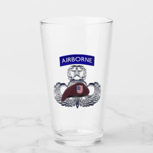 Legendary Airborne Beret & Jump Wings Glass