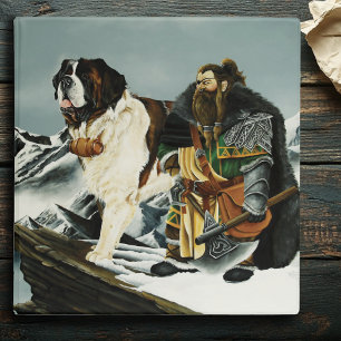 Legendary Alpine Fantasy Saint Bernard Dwarf 3 Ring Binder
