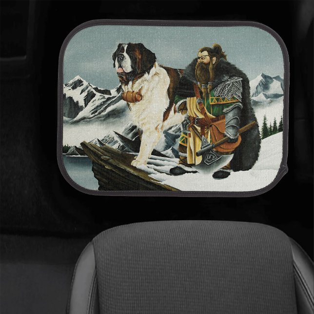 Legendary Alpine Fantasy Saint Bernard Dwarf  Car Floor Mat (Creator Uploaded)