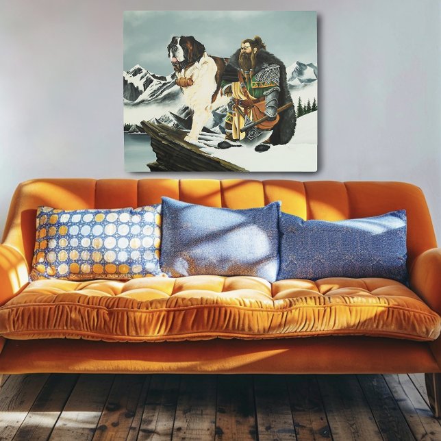 Legendary Alpine Fantasy Saint Bernard Dwarf  Metal Print (Creator Uploaded)
