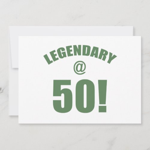 Legendary At 50 Personalized Invitation