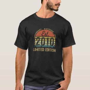 Legendary Awesome Epic Since 2010 Retro 11Th Birth T-Shirt
