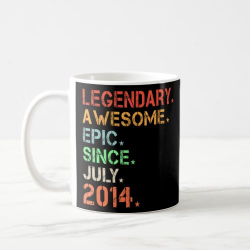 Legendary Awesome Epic Since July 2014 Retro Birth Coffee Mug