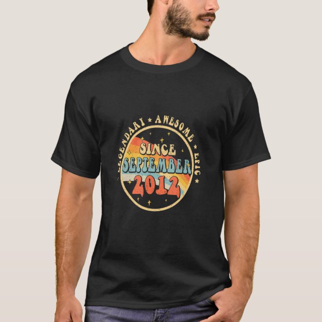 Legendary Awesome Epic Since September 2012 10th B T-Shirt (Front)