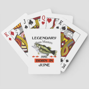 Legendary Bass Masters Are Born in June Poker Cards