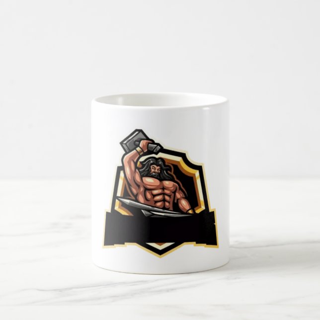 Legendary Blacksmith Warrior Emblem Coffee Mug (Center)