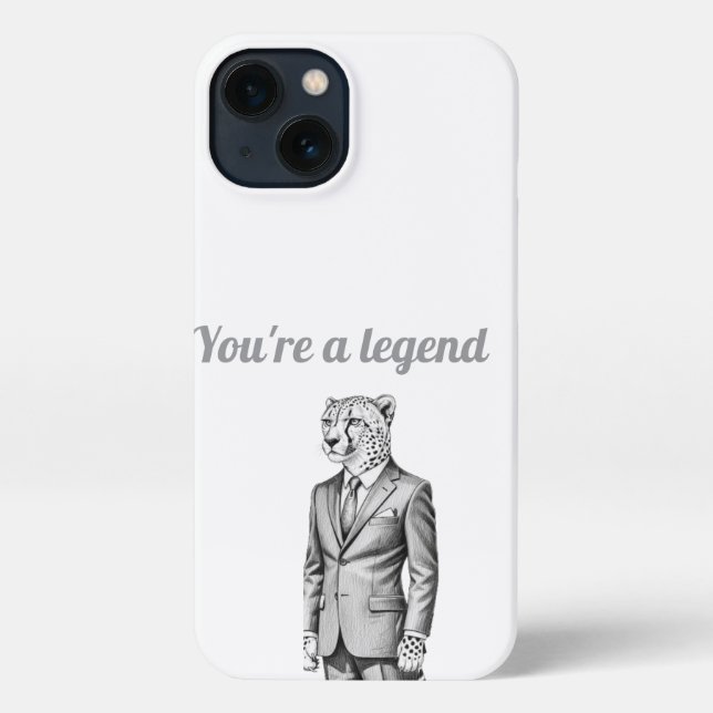 Legendary Cheetah Suit Charcoal Sketch Case (Back)