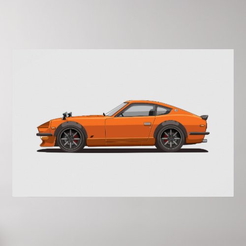 Legendary Classic Orange 240z Fairlady Bug Poster