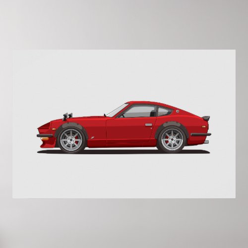 Legendary Classic Red 240z Fairlady Bug Poster