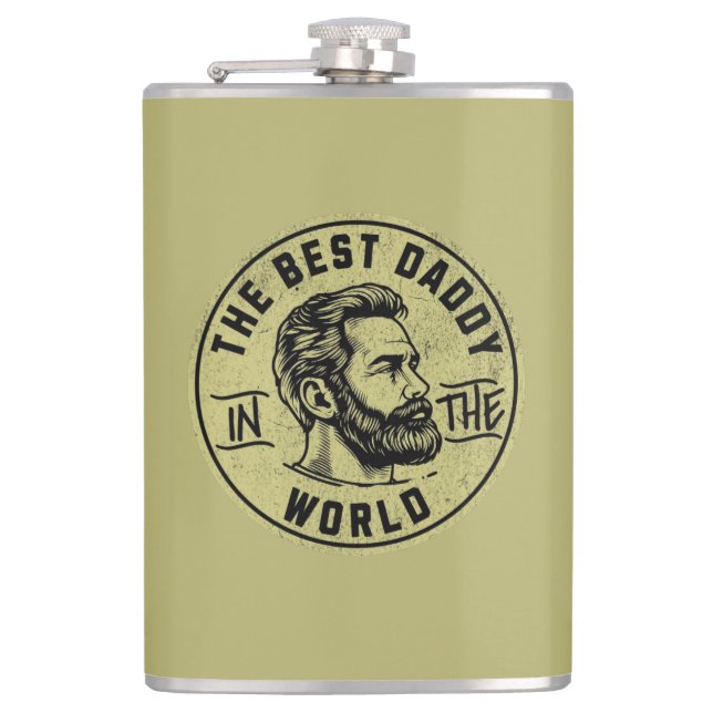 Legendary Cool Dads – Bold Typography Design Flask (Front)