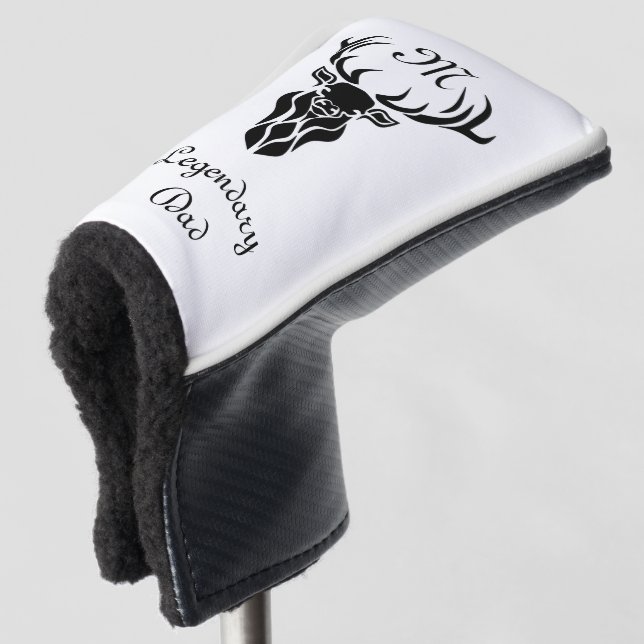 Legendary Dad Buck Silhouette  Golf Head Cover (3/4 Front)