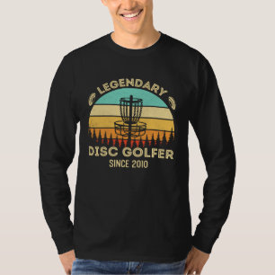 Legendary Disc Golfer Since 2011 Vintage Sunset Di T-Shirt