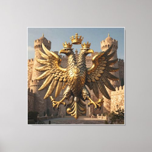 Legendary Double Headed Eagle Embodiment of Royal Canvas Print