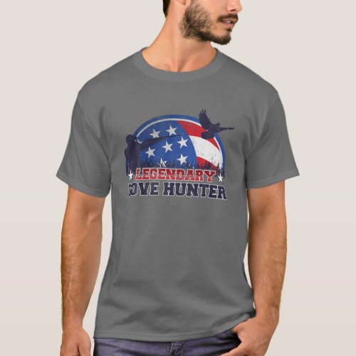 Legendary Dove Hunter American Flag Patriotic Hunt T_Shirt