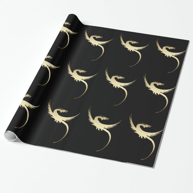 Legendary Dragon Wrapping Paper (Unrolled)