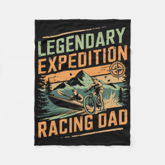 Legendary Expedition Racing Dad Mountain Biking Pa Fleece Blanket