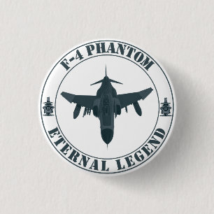 Legendary F-4 Phantom Fighter Aircraft Button