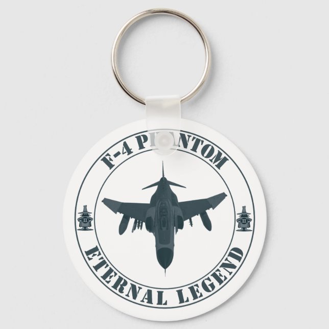 Legendary F-4 Phantom Fighter Aircraft Keychain (Front)