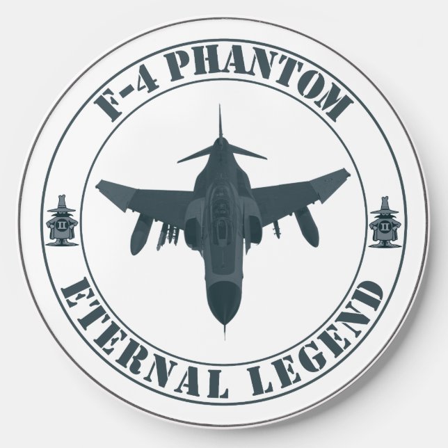 Legendary F-4 Phantom Fighter Aircraft Wireless Charger (Front)