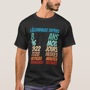 Legendary For 8 Years Old 8th Birthday Boy Girl De T-Shirt