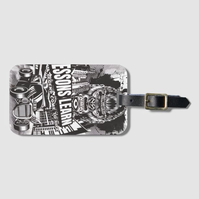 LEGENDARY GORILLA LESSONS LEARN LUGGAGE TAG (Front Horizontal)