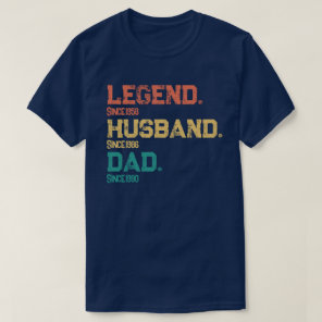 Legendary Husband Dad Grandpa Heritage Custom Text T-Shirt
