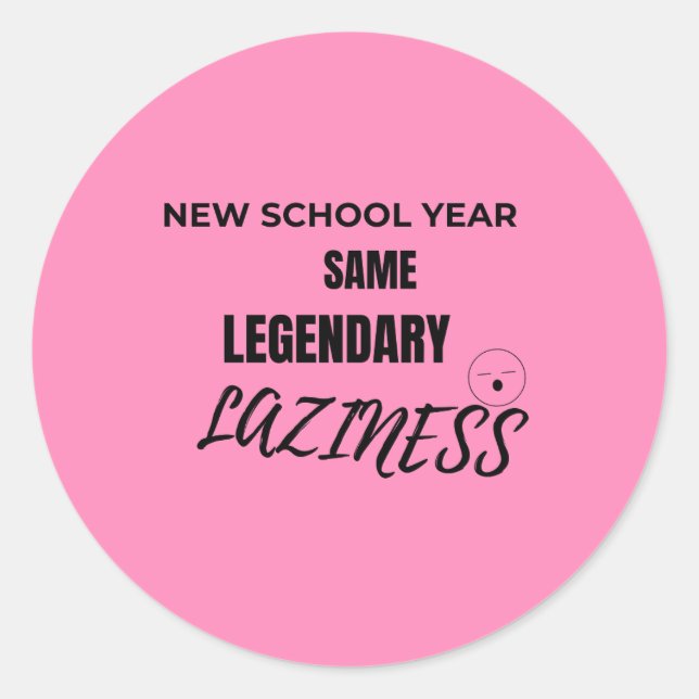 Legendary Laziness Emoji Sticker (Front)