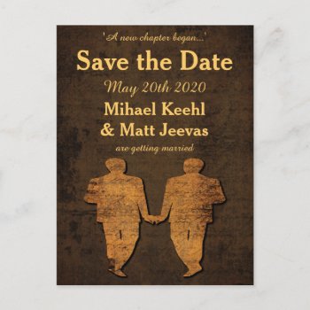 Legendary Love Save The Date Postcard Gay Wedding by AGayMarriage at Zazzle