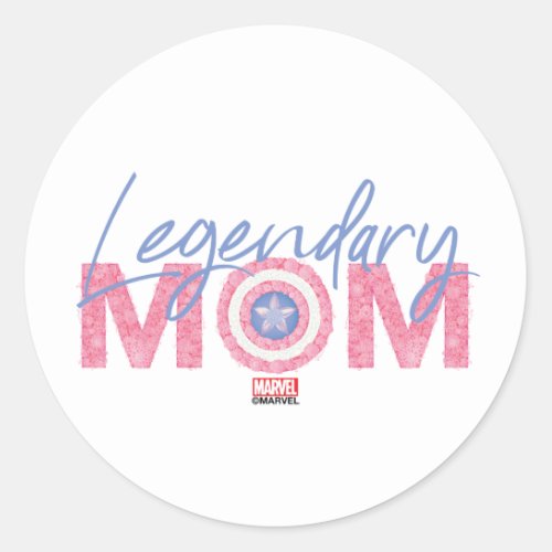 Legendary Mom Classic Round Sticker